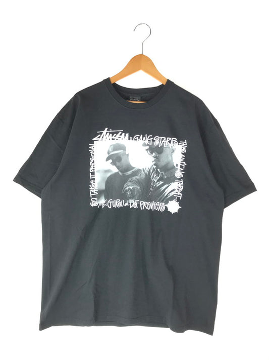 【中古品】【メンズ】 STUSSY ステューシー  × GANG STARR ギャングスター 別注 コラボ 23SS GANG STARR PRINT TEE ギャングスター プリントTシャツ 半袖 トップス 142-240604-mo-16-tag サイズ：XL カラー：ブラック 万代Net店