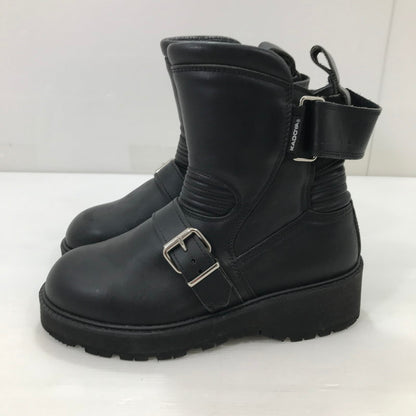 【中古品】【レディース】 KADOYA カドヤ BLACK ANKLE BOOTS ブラック アンクル ブーツ 靴 167-251025-na-06-tag サイズ：24 1/2 cm カラー：ブラック 万代Net店