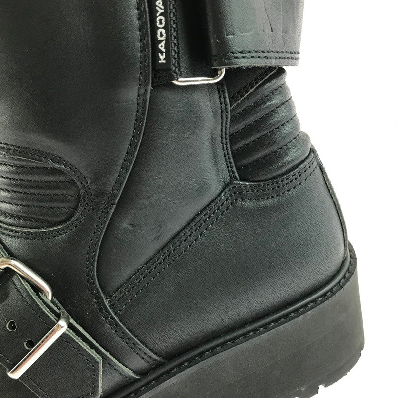 【中古品】【レディース】 KADOYA カドヤ BLACK ANKLE BOOTS ブラック アンクル ブーツ 靴 167-251025-na-06-tag サイズ：24 1/2 cm カラー：ブラック 万代Net店