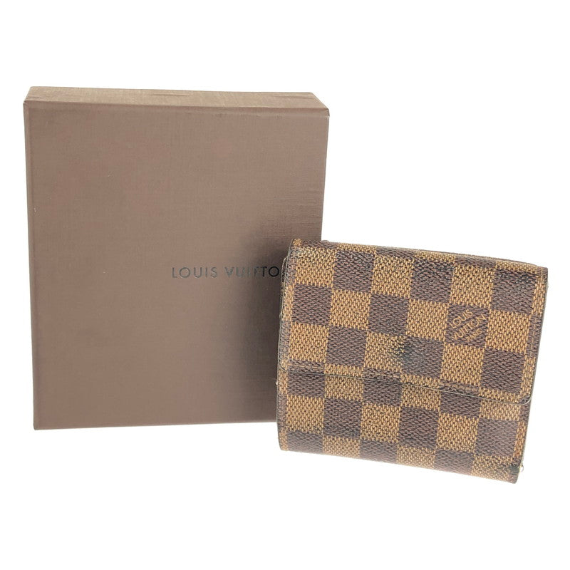 【現状渡し品】【レディース】 LOUIS VUITTON ルイ・ヴィトン  ダミエ ポルトフォイユ エリーズ N61654 179-240611-yk-10-tag カラー：エベヌ 万代Net店