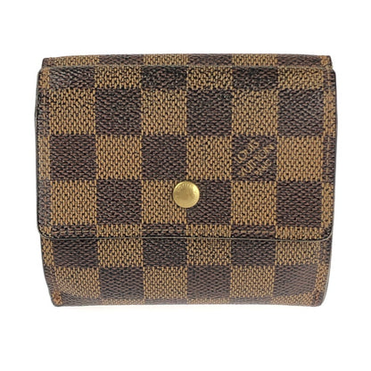 【現状渡し品】【レディース】 LOUIS VUITTON ルイ・ヴィトン  ダミエ ポルトフォイユ エリーズ N61654 179-240611-yk-10-tag カラー：エベヌ 万代Net店