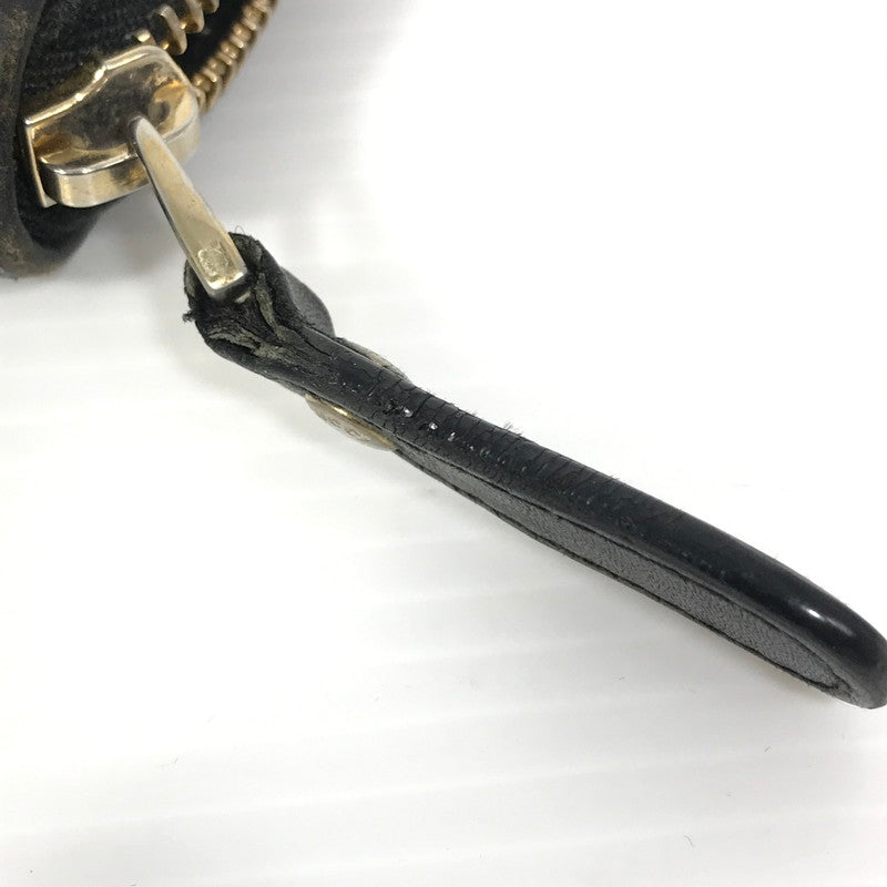 【中古品】【メンズ】 ROUND FASTENER LONG WALLET 449391 ラウンドファスナー ロングウォレット マイクログッチ シマレザー 長財布 181-250404-yk-24-tag カラー：ブラック 万代Net店