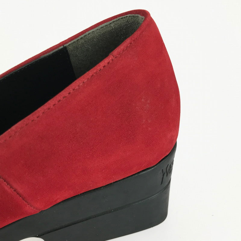 【現状渡し品】【レディース】 YVES SAINT LAURENT イヴ・サンローラン 80's SUEDE PUMPS 80年代 スエード パンプス 靴 183-240809-hi-8-tag サイズ：35.5 カラー：レッド 万代Net店