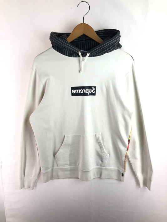 【現状渡し品】【メンズ】 Supreme シュプリーム × COMME DES GARCONS SHIRT コムデギャルソン シャツ 14SS BOX LOGO HOODED SWEATSHIRT ボックスロゴ パーカー 149-251123-rt-19-tag サイズ：M カラー：ホワイト 万代Net店