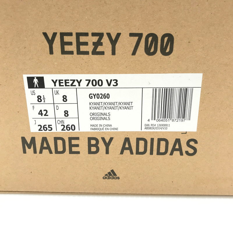 【中古品】【メンズ】 adidas アディダス × KANYE WEST カニエ・ウエスト YEEZY 700 V3 GY0260 イージー 700 V3 スニーカー 靴 161-241017-yk-11-tag サイズ：26cm / US 8.5 カラー：KYANITE/KYANITE/KYANITE 万代Net店