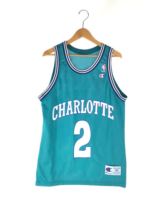 【中古品】【メンズ】 Champion チャンピオン 90's NBA CHARLOTTE HORNETS シャーロットホーネッツ メッシュタンクトップ ゲームシャツ 146-240714-hi-09-tag サイズ：40 カラー：ライトブルー 万代Net店