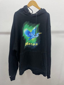 【中古品】【メンズ】  HERON PRESTON ヘロンプレストン PULLOVER HOODIE HMBB005F18601002 プルオーバー フーディー トップス パーカー 142-241103-NK-12-yok サイズ：L カラー：ブラック 万代Net店