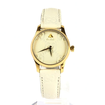 【中古品】【レディース】 GUCCI グッチ Gタイムレス 126.5 クォーツ 腕時計 197-240614-yk-7-tag カラー：アイボリー 万代Net店
