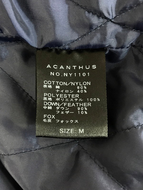 【中古品】【メンズ】 ACANTHUS アカンサス NY1101 DOWN COAT ダウンコート アウター 140-260110-na-08-tag サイズ：M カラー：ブラウン系 万代Net店