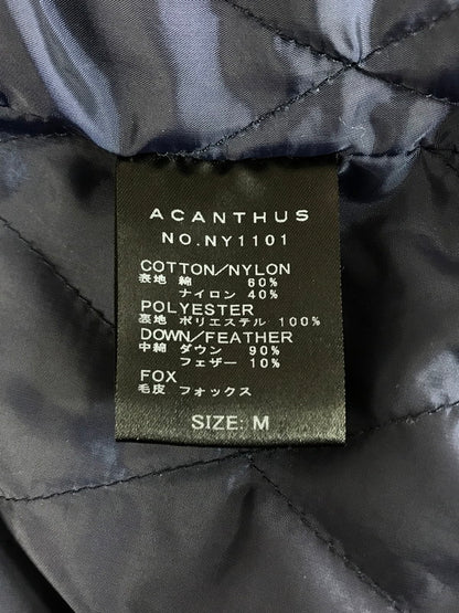 【中古品】【メンズ】 ACANTHUS アカンサス NY1101 DOWN COAT ダウンコート アウター 140-260110-na-08-tag サイズ：M カラー：ブラウン系 万代Net店