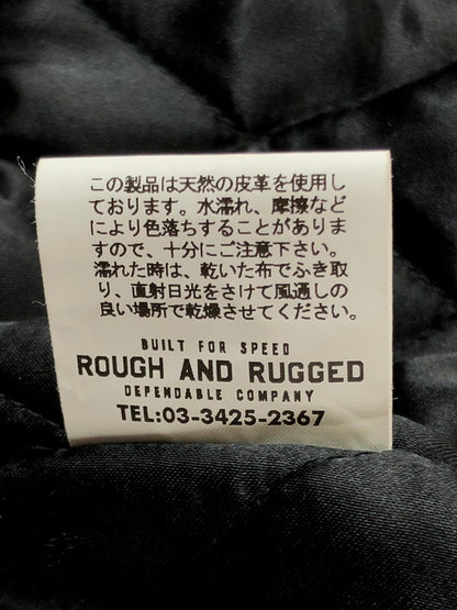 【中古品】【メンズ】 ROUGH and RUGGED ラフアンドラゲッド STUDIUM JACKET スタジアムジャケット アウター スタジャン 142-240914-mo-6-tag サイズ：2 カラー：ブラック 万代Net店