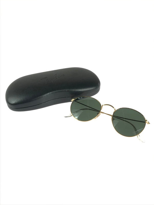 【中古品】【メンズ/レディース】  RAYBAN レイバン RB3447 ROUND METAL ラウンドメタル サングラス 服飾雑貨 203-240719-SS-9-tag サイズ：53□21 145 カラー：ポリッシュ ゴールド/グリーン 万代Net店