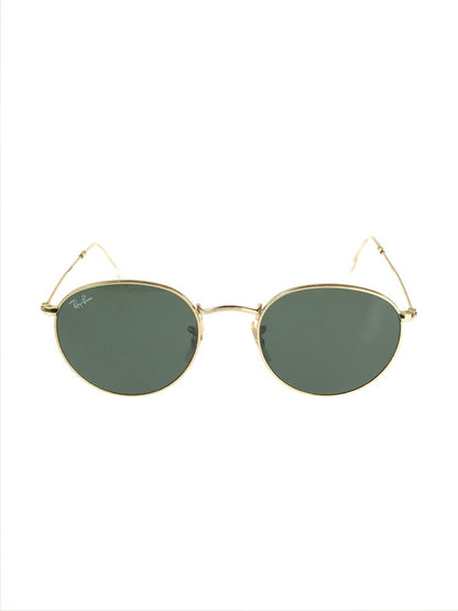 【中古品】【メンズ/レディース】  RAYBAN レイバン RB3447 ROUND METAL ラウンドメタル サングラス 服飾雑貨 203-240719-SS-9-tag サイズ：53□21 145 カラー：ポリッシュ ゴールド/グリーン 万代Net店