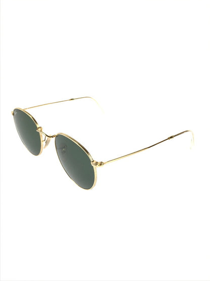 【中古品】【メンズ/レディース】  RAYBAN レイバン RB3447 ROUND METAL ラウンドメタル サングラス 服飾雑貨 203-240719-SS-9-tag サイズ：53□21 145 カラー：ポリッシュ ゴールド/グリーン 万代Net店