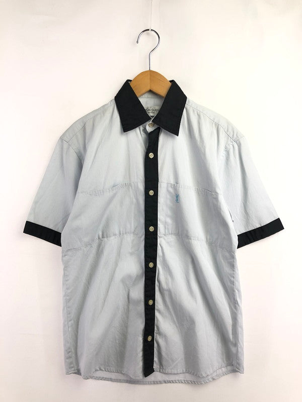 【中古品】【メンズ】 YVES SAINT LAURENT イヴ サンローラン S/S SHIRT ショートスリーブ シャツ半袖シャツ トップス 146-260715-rt-19-tagh サイズ：S カラー：ライトブルー 万代Net店