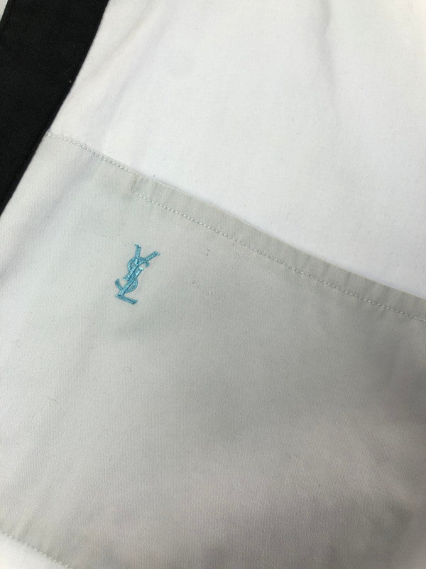 【中古品】【メンズ】 YVES SAINT LAURENT イヴ サンローラン S/S SHIRT ショートスリーブ シャツ半袖シャツ トップス 146-260715-rt-19-tagh サイズ：S カラー：ライトブルー 万代Net店