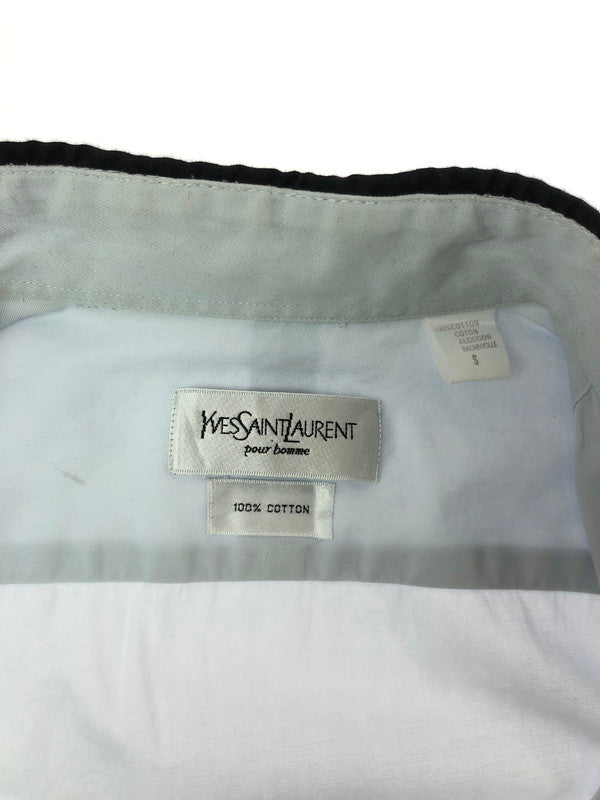 【中古品】【メンズ】 YVES SAINT LAURENT イヴ サンローラン S/S SHIRT ショートスリーブ シャツ半袖シャツ トップス 146-260715-rt-19-tagh サイズ：S カラー：ライトブルー 万代Net店