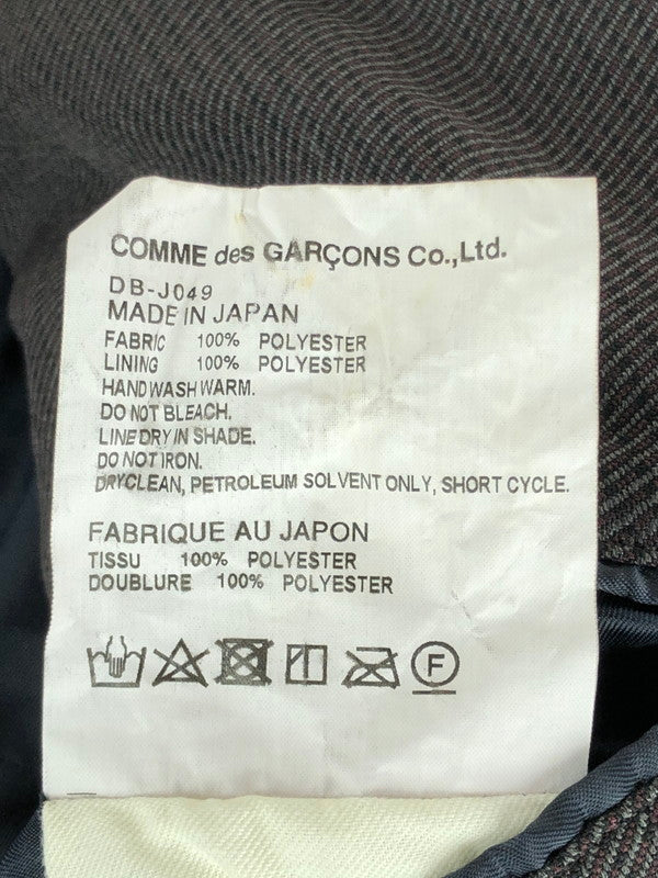 【中古品】【メンズ】  COMME DES GARCONS HOMME DEUX コムデギャルソン オム ドゥ POLY FULLING ZIP POCKET JACKET DB-J049 ポリ縮絨ジップポケットジャケット アウター 140-240622-mo-4-tag サイズ：L カラー：ブラウン系 万代Net店