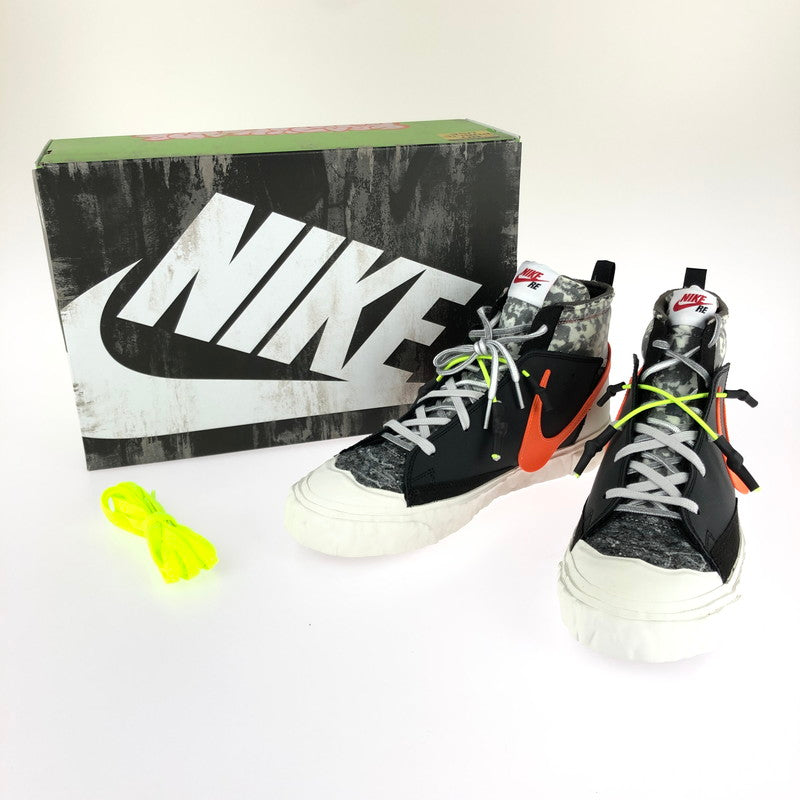 【中古美品】【メンズ】 NIKE ナイキ × READY MADE  レディメイド 別注 コラボ BLAZER MID ブレイザー ミッド スニーカー 靴 160-240625-mo-5-tag カラー：BLACK/TOTAL ORANGE-VAST GREY 万代Net店