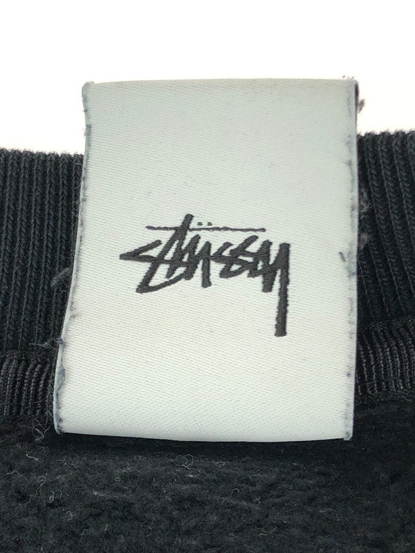 【中古品】【メンズ】 STUSSY ステューシー  × NIKE ナイキ 別注 コラボ WASHED FLEECE CREWNECK SWEAT ウォッシュド フリース クルーネック スウェット トップス トレーナー 142-240624-mo-1-tag サイズ：L カラー：ブラック 万代Net店