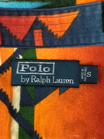 【中古品】【メンズ】 POLO RALPH LAUREN ポロ・ラルフローレン CHIMAYO WORK SHIRT チマヨ柄 ワークシャツ 長袖シャツ トップス 146-240627-mo-15-tag サイズ：S カラー：マルチカラー 万代Net店