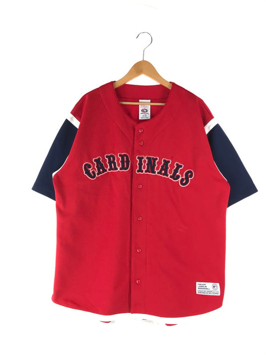 【中古品】【メンズ】  TRUE FANS S/S BASEBALL SHIRT MLB ST.LOUIS CARDINALS セントルイス・カージナルス ショートスリーブ ベースボールシャツ 半袖シャツ 146-240714-hi-12-tag サイズ：L カラー：レッド 万代Net店