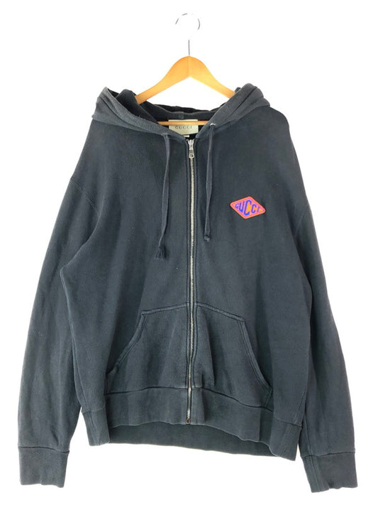 【中古品】【メンズ】 GUCCI グッチ ZIP UP HOODIE 519681 ジップアップ フーディー トップス パーカー 141-240627-mo-3-tag サイズ：L カラー：ブラック 万代Net店