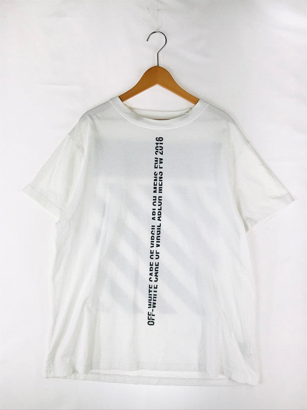 【中古】【メンズ】 OFF-WHITE オフホワイト 16AW DIAGONALS TEE ダイアゴナル Tシャツ 半袖 トップス 142-241106-mo-01-tag サイズ：M カラー：ホワイト 万代Net店