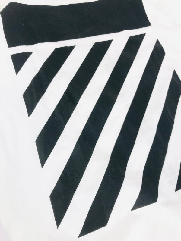 【中古】【メンズ】 OFF-WHITE オフホワイト 16AW DIAGONALS TEE ダイアゴナル Tシャツ 半袖 トップス 142-241106-mo-01-tag サイズ：M カラー：ホワイト 万代Net店