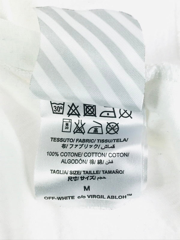 【中古】【メンズ】 OFF-WHITE オフホワイト 16AW DIAGONALS TEE ダイアゴナル Tシャツ 半袖 トップス 142-241106-mo-01-tag サイズ：M カラー：ホワイト 万代Net店