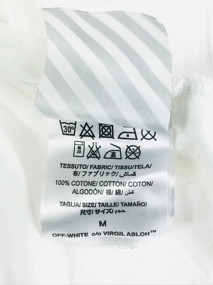 【中古】【メンズ】 OFF-WHITE オフホワイト 16AW DIAGONALS TEE ダイアゴナル Tシャツ 半袖 トップス 142-241106-mo-01-tag サイズ：M カラー：ホワイト 万代Net店