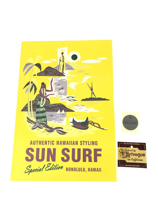 【中古品】【メンズ】 SUN SURF サンサーフ  EDITION HULA GIRL SS28422 スペシャル エディション フラガール アロハシャツ 長袖 トップス 145-240701-yk-3-tag サイズ：Ｍ カラー：OFF WHITE 万代Net店