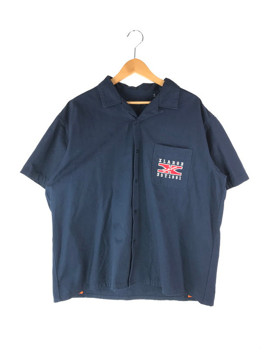 【中古品】【メンズ】 XLARGE エクストララージ LOGO S/S WORK SHIRT 101242014005 ロゴ ショートスリーブワークシャツ 半袖シャツ 142-240714-hi-04-tag サイズ：L カラー：ネイビー 万代Net店