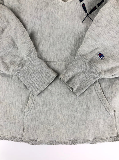 【中古品】【メンズ】 Champion チャンピオン  90's REVERSE WEAVE PULLOVER HOODIE 90年代 リバースウィーブ プルオーバーフーディー L.B.I刺繍 トップス パーカー 146-240701-yk-5-tag サイズ：L カラー：GRAY 万代Net店