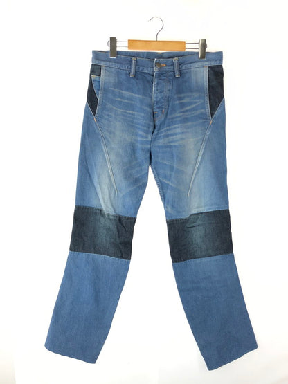 【中古品】【メンズ】 ANREALAGE アンリアレイジ ANSEASON アンシーズン 切り替え ボタンフライ デニムパンツ ボトムス 151-240701-yk-6-tag サイズ：46 カラー：インディゴ 万代Net店