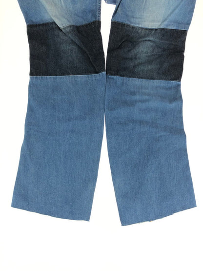 【中古品】【メンズ】 ANREALAGE アンリアレイジ ANSEASON アンシーズン 切り替え ボタンフライ デニムパンツ ボトムス 151-240701-yk-6-tag サイズ：46 カラー：インディゴ 万代Net店