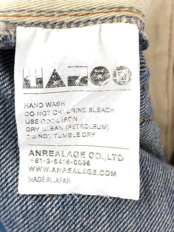 【中古品】【メンズ】 ANREALAGE アンリアレイジ ANSEASON アンシーズン 切り替え ボタンフライ デニムパンツ ボトムス 151-240701-yk-6-tag サイズ：46 カラー：インディゴ 万代Net店