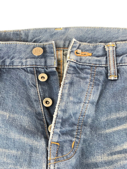 【中古品】【メンズ】 ANREALAGE アンリアレイジ ANSEASON アンシーズン 切り替え ボタンフライ デニムパンツ ボトムス 151-240701-yk-6-tag サイズ：46 カラー：インディゴ 万代Net店