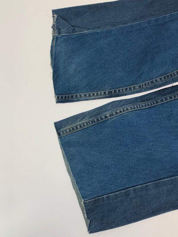 【中古品】【メンズ】 ANREALAGE アンリアレイジ ANSEASON アンシーズン 切り替え ボタンフライ デニムパンツ ボトムス 151-240701-yk-6-tag サイズ：46 カラー：インディゴ 万代Net店