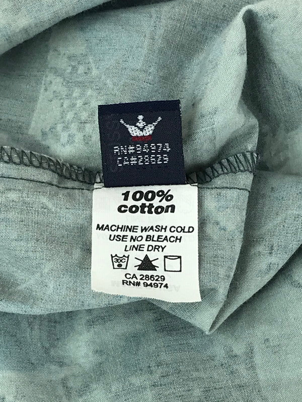 【中古品】【メンズ】 STUSSY ステューシー 90’S OLD 紺タグ USA製 FACE S/S SHIRT 90年代 オールド フェイス ショートスリーブシャツ 総柄 半袖シャツ トップス 142-240702-ki-4-tag サイズ：L カラー：ブルー系 万代Net店