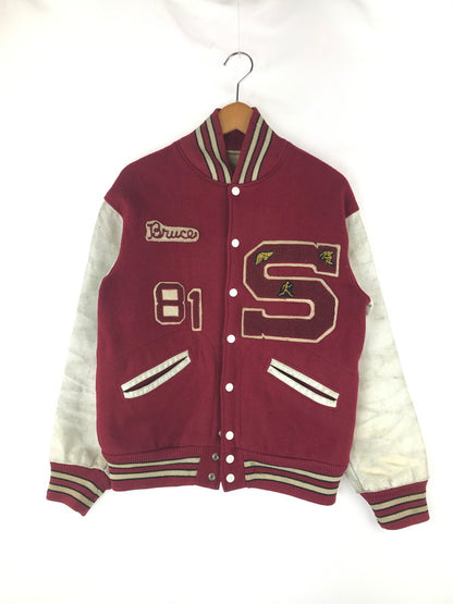 【現状渡し品】【メンズ】  KANDEL 70’s VARSITY JACKET レザー切り替え バーシティジャケット スタジャン アウター 146-240918-hi-08-tag サイズ：38 カラー：レッド 万代Net店