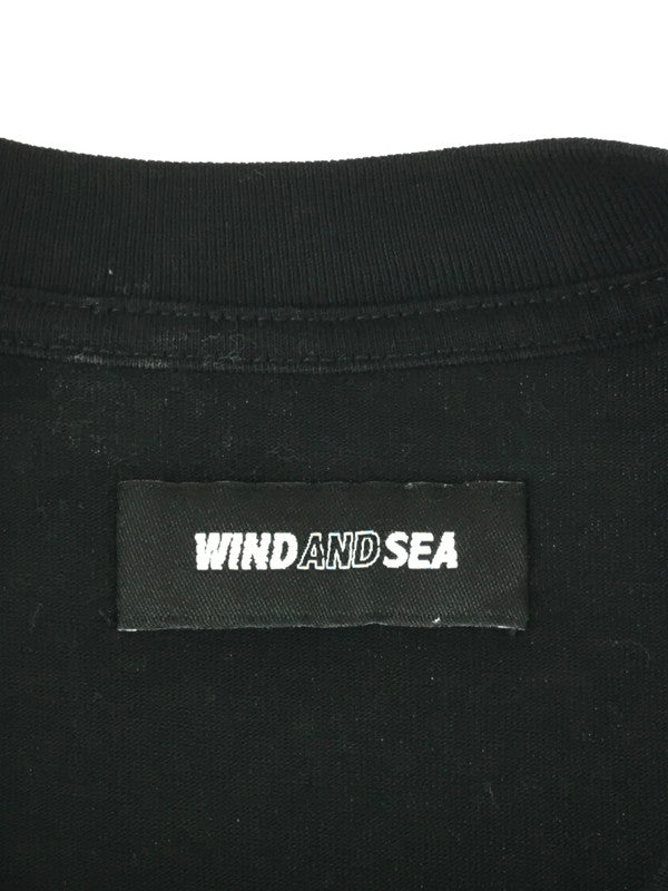 【中古品】【メンズ】  WIND AND SEA ウィンダンシー RON LOUIS LOGO PAINT TEE WDS-C-RLS-23-Q4-03 ロンルイス ロゴ ペイント Tシャツ 半袖 トップス 142-240702-ki-1-tag サイズ：L カラー：ブラック 万代Net店