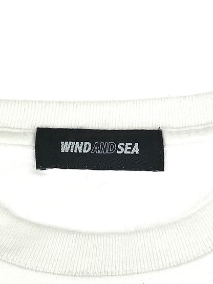 【中古品】【メンズ】  WIND AND SEA ウィンダンシー RON LOUIS ロン・ルイス WDS-C-RLS-24-Q1-04 LOGOPAINTTEE ロゴペイントTシャツ 半袖 トップス 142-240702-SS-10-tag サイズ：L カラー：ホワイト 万代Net店