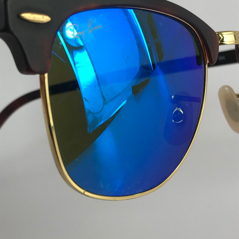 【中古品】【メンズ】 Ray-Ban レイバン CLUBMASTER RB3016 クラブマスター サングラス アイウェア アクセサリー 203-241009-hi-14-tag サイズ：51ロ21 145 カラー：ブラウン/ゴールド 万代Net店