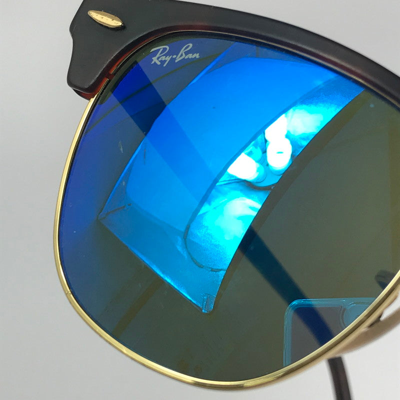 【中古品】【メンズ】 Ray-Ban レイバン CLUBMASTER RB3016 クラブマスター サングラス アイウェア アクセサリー 203-241009-hi-14-tag サイズ：51ロ21 145 カラー：ブラウン/ゴールド 万代Net店