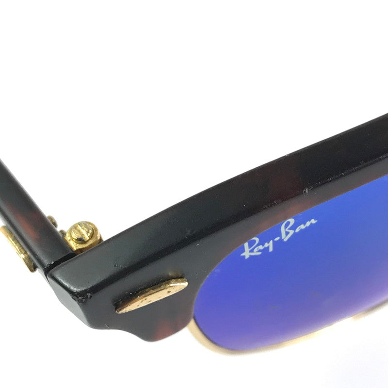 【中古品】【メンズ】 Ray-Ban レイバン CLUBMASTER RB3016 クラブマスター サングラス アイウェア アクセサリー 203-241009-hi-14-tag サイズ：51ロ21 145 カラー：ブラウン/ゴールド 万代Net店