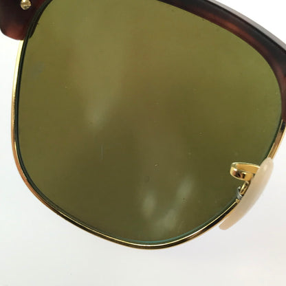 【中古品】【メンズ】 Ray-Ban レイバン CLUBMASTER RB3016 クラブマスター サングラス アイウェア アクセサリー 203-241009-hi-14-tag サイズ：51ロ21 145 カラー：ブラウン/ゴールド 万代Net店