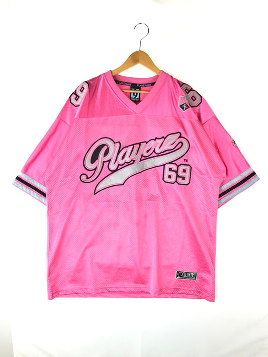 【中古品】【メンズ】  PLAYERZ69 プレイヤーズ69 hockey shirt ホッケーシャツ 半袖 トップス 146-240703-SS-1-tag サイズ：XL カラー：ピンク 万代Net店