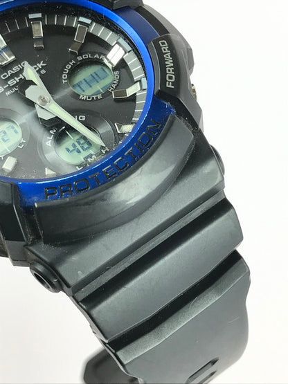 【中古品】【メンズ】 G-SHOCK ジーショック AW-100B-1A2JF タフソーラー クォーツ アクセサリー 腕時計 196-240709-SS-1-tag カラー：BLACK×BLUE 万代Net店