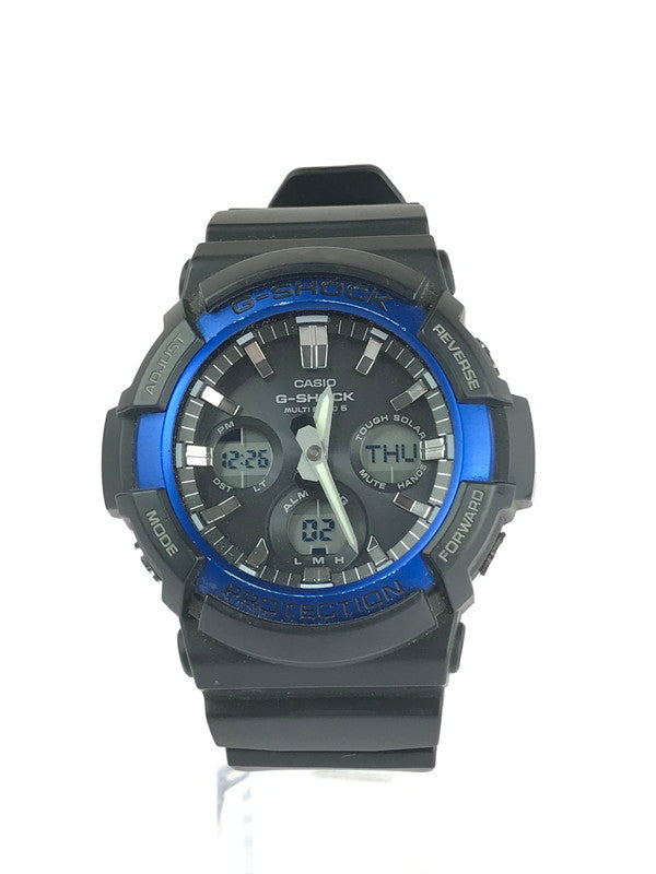 【中古品】【メンズ】 G-SHOCK ジーショック AW-100B-1A2JF タフソーラー クォーツ アクセサリー 腕時計 196-240709-SS-1-tag カラー：BLACK×BLUE 万代Net店